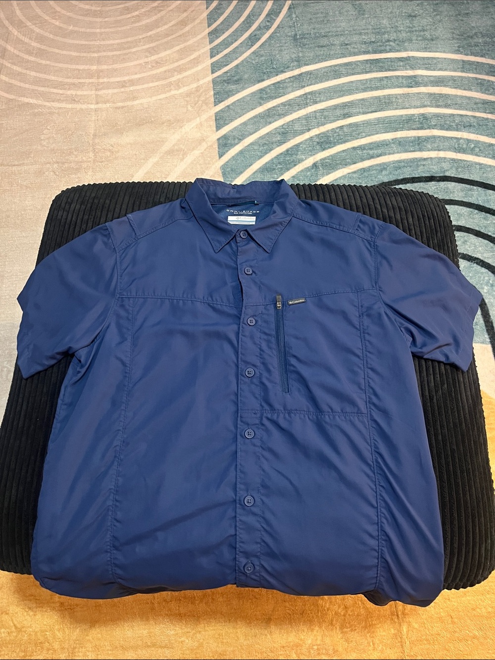 Columbia Omni-Shade Sun Protection Fishing Shirt - Navy